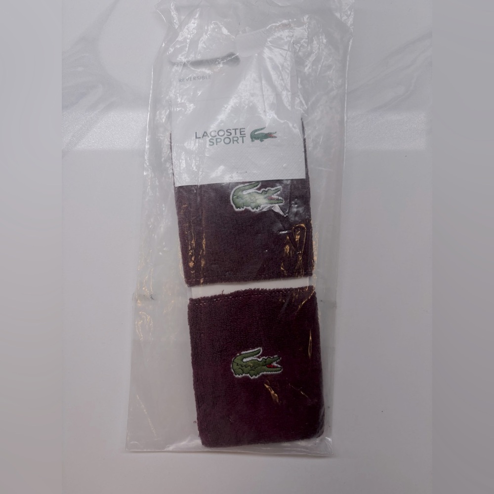 Lacoste Burgundy Wristbands